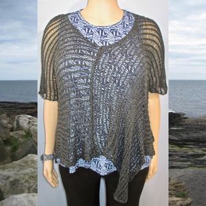 B & K Zuza Lace Hershal Overlay in Slate